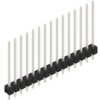 Pin header, 15 pole, pitch 2.54 mm, straight, black, 10048778
