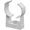 Pipe clamp, (L x W x H) 29 x 17 x 31.6 mm, mounting Ø 4.5 mm, PA, light gray, for electrical conduit Ø 9.5-12 mm, 2146053