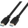 Connection cable, 0.5 m, black, HDMI plug type A, straight to HDMI plug type A, straight, HDMI-MMR-0,5M-UF