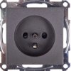Merten System M Gniazdo pojedyncze z/u 16A IP20 z przesłonami antracyt MTN2600-0414