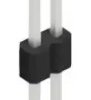 Pin header, 2 pole, pitch 1.27 mm, straight, black, 10060245
