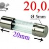 20A bezpiecznik szklany zwłoczny; 5x20mm