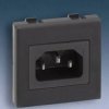 Pokrywa K45 gniazdo IEC320 230V męskie (C14) czarny, TSC-K305A-14