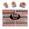 Zestaw złączek przewodowych PCT-212/213/215 Compact Wire Connectors Kit 100 sztuk Zestaw złączek z dźwignią 2 porty 40 sztuk 3 p