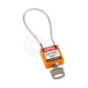 Kłódka bezpieczeństwa LOTO z linką (200 mm), pomarańczowa, 195937