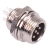 6 Way M12 Panel Mount Male Circular Socket Connector 5A 125V