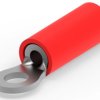 Insulated ring cable lug, 0.8-0.9 mm², AWG 18, 3.02 mm, M2.5, red, 52273-2
