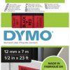 Taśma do nadruku D1 DYMO S0720570, 12 mm x 7 m, Kolor taśmy: czerwony / Kolor nadruku: czarny DYMO S0720570, 12 mm x 7 m