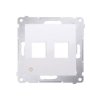 SIMON 54 Pokrywa gniazd teleinformatycznych na Keystone płaska podwójna (moduł) antybakteryjny biały DKP2.01/AB11 KONTAKT SIMON
