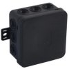Puszka natynkowa pusta 12 wlotów VIPLAST V5 klik CZARNA IP54 75x75x41mm 035-05