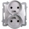AS Gniazdo podwójne z/u srebro GP-2GRZ/m/18