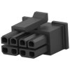 Socket housing, 8 pole, pitch 3 mm, straight, black, 2204748-4