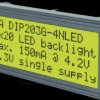EA DIP203G-4NLED LCD DIP module, supertwist, 4x20 characters, gb/gn