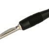 Wtyk bananowy; 4mm; VON30 930 047 100; czarny; 51mm; lutowany; 30A; 60V; mosiądz niklowany; PVC; Hirschmann; RoHS
