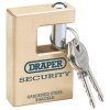 Draper Expert 64201 63mm Quality Close Shackle Solid Brass Padlock and 2 Keys