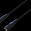 DC extension cord, 2 m, black, plug 2.1 x 5.5 mm, straight to coupling 2.1 x 5.5 mm, straight, 075914