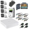 Zestaw monitoringu 4 kamer 5MPX Lite, Tuby, HIKvision rejestrator, HDD 1TB, rozdzielacz...