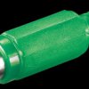 RCA coupling with bend protection, green