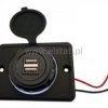 Ładowarka samoch. 2x USB do montażu 3,1A