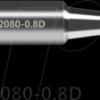 T2080-0.8D Soldering tip, 0.8 mm, pointed