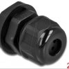 60379 Cable Gland PG9 for round cable with 4 cable entries bk 2 pcs