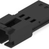 Plug housing, 3 pole, pitch 2.54 mm, straight, black, 103653-2