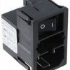Gniazdo IEC z filtrem2 1A C18 Schurter Montaż na panelu 5 x 20mm