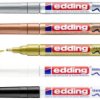 Edding Glanzlackmarker 4-751-5-999 Marker do lakieru czarny, biały, złoty, srebrny, miedziany 2 mm, 4 mm