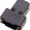 encitech 6550-0101-01 Obudowa złącza D-SUB TRI-P-09-K, tworzywo sztuczne, 180 °, 45 °, 45 °, 1 szt.