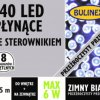 PŁYNĄCE 140 LED lampki z zasilaczem biały,przewód przeźroczysty 6,95m dł. + 3m przyłącza, 8 programów wewn/zewn 6W IP44 13-144