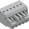 Socket header, 5 pole, pitch 5 mm, angled, gray, 2231-105/026-000