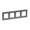 NILOE STEP Ramka 4 poczwórna stal szczotkowana 863994 LEGRAND
