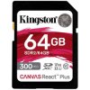 Kingston SDR2/64GB Canvas React Plus SD card 64GB Class 10 UHS-II