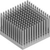 Pin heatsink, (L x W x H) 50 x 50 x 25 mm, 2.4 to 0.5 K/W, natural aluminum, 10006870