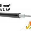 Kabel przewód solarny do instalacji fotowoltaicznych 1x6 mm2 0,6/1kV Cca R500 H1Z2Z2-K TOPSOLAR PV czarny 5601006.NR500 TOP CABL