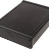 Aluminum enclosure, (L x W x H) 160 x 125 x 31 mm, black (RAL 9005), IP54, 1455P1602BK
