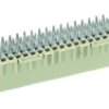 Female connector, type M, 60 pole, a-b-c, pitch 2.54 mm, solder pin, straight, gold-plated, 09032606865