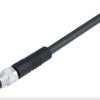 Sensor actuator cable, M8-cable plug, straight to open end, 4 pole, 5 m, PUR, black, 4 A, 79 3381 55 04