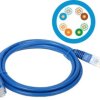 Patch-cord U/UTP kat.5e PVC 0.5m niebieski KKU5NIE0.5