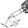 0142ADLF22 ERSADUR soldering tip, 2.2 mm, angled