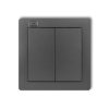 DECO Nadajnik 2-klawiszowy 4-kanałowy do systemu Exta Free grafitowy 11DEF-2