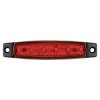 Lampa obrysowa LED czerwona 6 diod 12/24 V, 96 × 20 mm, montaż poziomy i pionowy - L2255-B