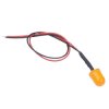 Orange 10mm Prewired Diffused LED 20cm Cable 12V
