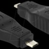 65549 USB Micro B plug > socket adapter, OTG, shielded