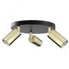 Spot nowoczesny 3x GU10 EYE BLACK GOLD