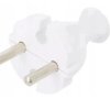 Wtyczka prosta, bez uziemienia biała / 24423