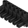 Socket, 6 pole, pitch 7.62 mm, straight, black, 1095720000
