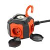 Przedłużacz warsztatowy kostka Outdoor Heavy Duty Power Globe IP44 H07RN-F 3G1,5 mm2, 1,4 m 34103