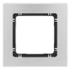 DECO Ramka uniwersalna pojedyncza - aluminium szczotkowane (ramka: srebrna spód: czarny) 7-12-DRA-1