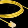 80912 RJ45 Network Cable Cat.6 UTP Ultra Slim 2 m yellow with short pl